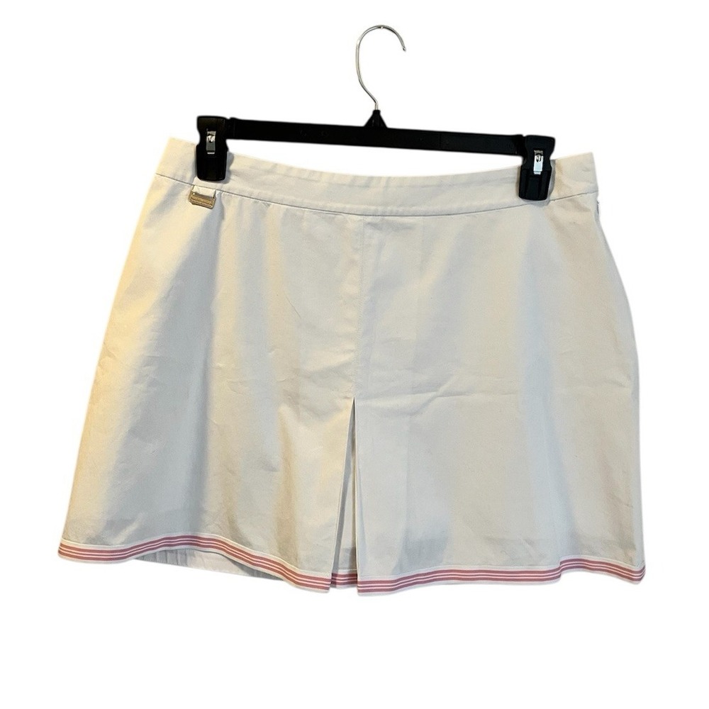 Ralph Lauren Active Tennis Skort White Pink Ribbon Sz 12‎ Pickleball
